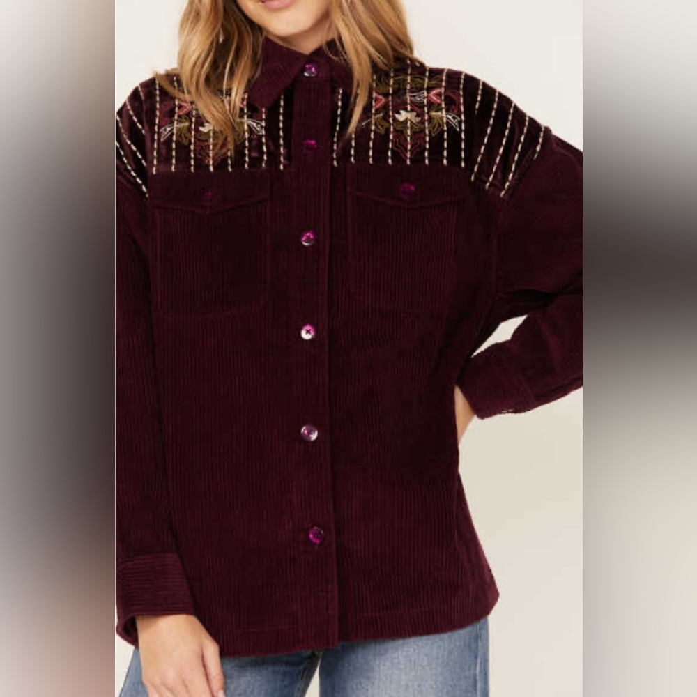NWT  Cleo & Wolf velvet shacket